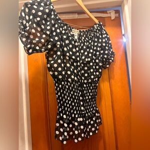 Polka dot blouse